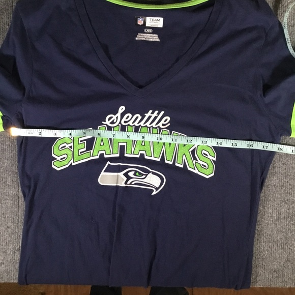 Seattle Seahawks women’s V neck long sleeve t-shirt size large - Picture 5 of 7